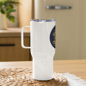 Travel mug with a handle